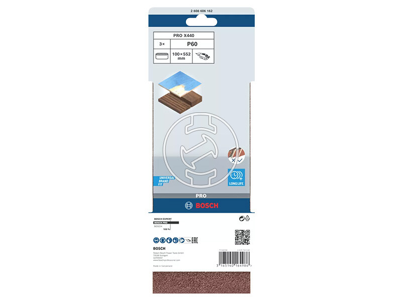 Bosch PRO X440 végtelenített csiszolószalag 100 x 552 mm, G60