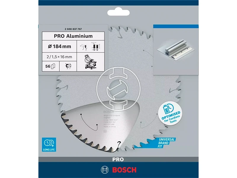 Bosch PRO Aluminium körfűrészlap 184 x 2 x 16 mm