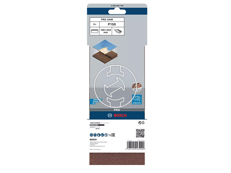 Bosch PRO X440 végtelenített csiszolószalag 100 x 552 mm, G150