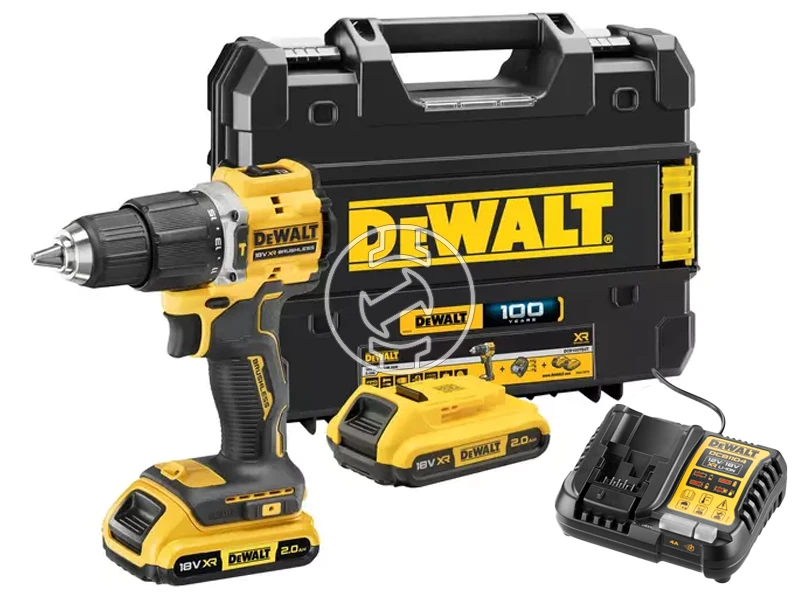 DeWalt DCD100YD2T akkus ütvefúró-csavarozó 18 V | 68 Nm | 1,5 - 13 mm | Szénkefementes | 2 x 2 Ah akku + töltő | TSTAK kofferben