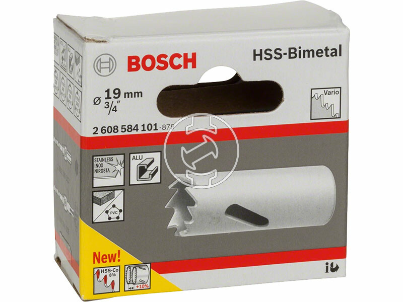 19 mm HSS-bimetál Standard körkivágó