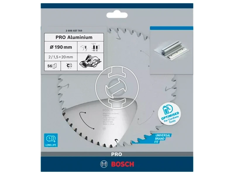 Bosch PRO Aluminium körfűrészlap 190 x 2 x 20 mm