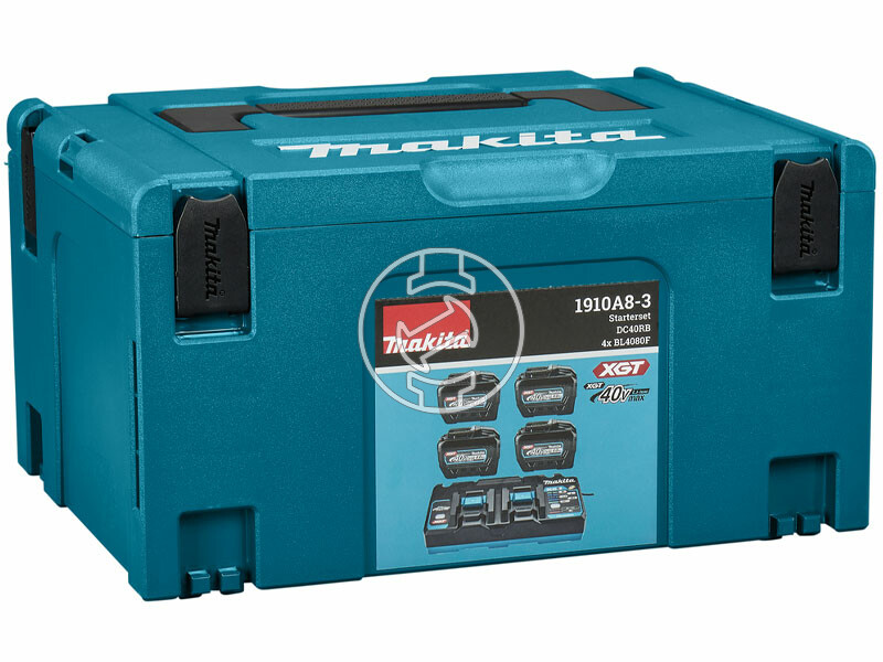 Makita 40Vmax XGT akkumulátor és töltő szett 4x8,0 Ah + DC40RB + MakPac