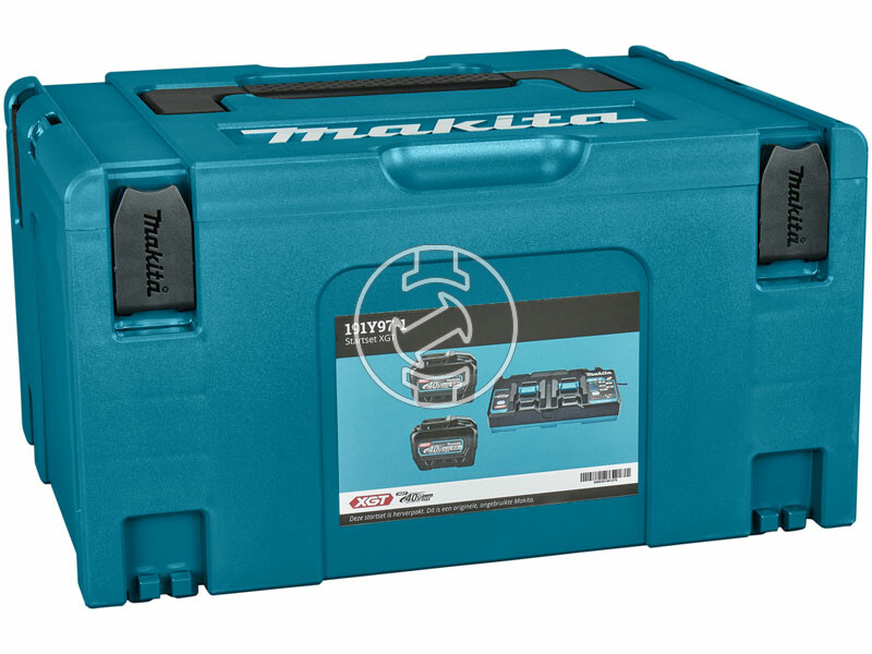 Makita 40Vmax XGT akkumulátor és töltő szett 2x8,0 Ah + DC40RB + MakPac