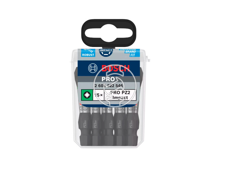 Bosch PRO Pozidriv pozidrive behajtóbit PZ2, 55 mm, 15 db