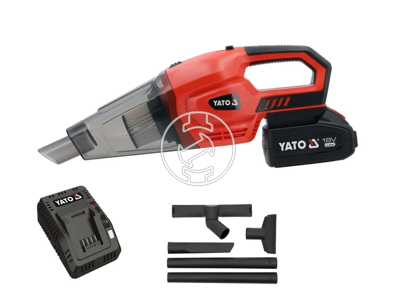 Yato YT-85682 akkus kézi porszívó 18 v | Szénkefés | 1 x 4 Ah akku + töltő | Kartondobozban