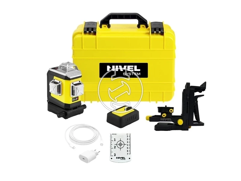 Nivel System CL3R vonallézer Hatósugár: 0 - 70 m | 1 x 8 Ah akku + töltő | Kofferben