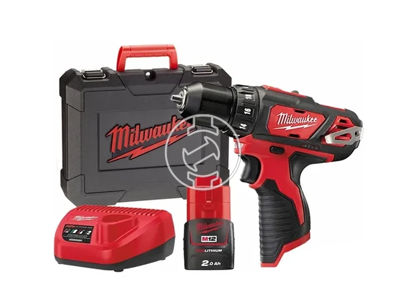Milwaukee M12 BDD-201C akkus fúrócsavarozó tokmányos 12 V | 30 Nm | Szénkefés | 1 x 2 Ah akku + töltő | Kofferben