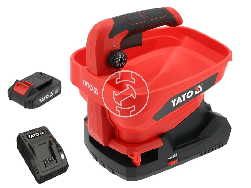 Yato YT-86704 akkus kézi szórógép 18V 2Ah akku és töltő