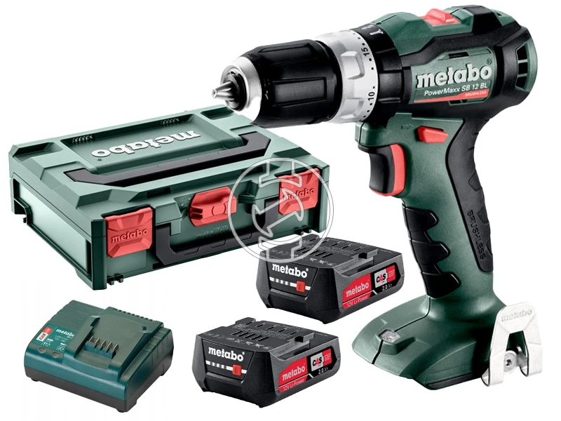 Metabo PowerMaxx SB 12 BL akkus ütvefúró-csavarozó 2*2Ah Li-power + SC30 +MB
