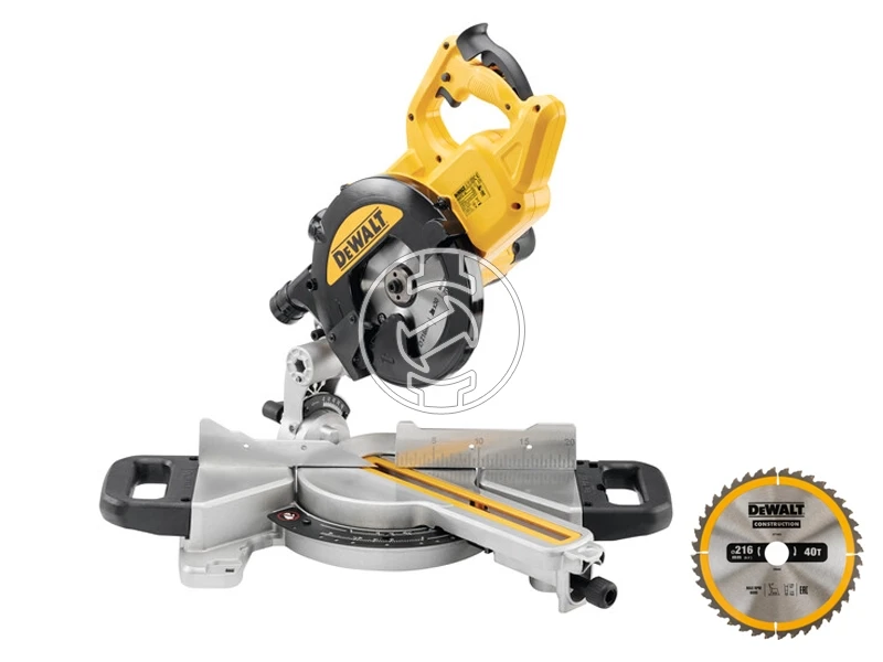 DeWalt DWS773EXB-QS elektromos gérvágó DT1953 körfűrészlappal