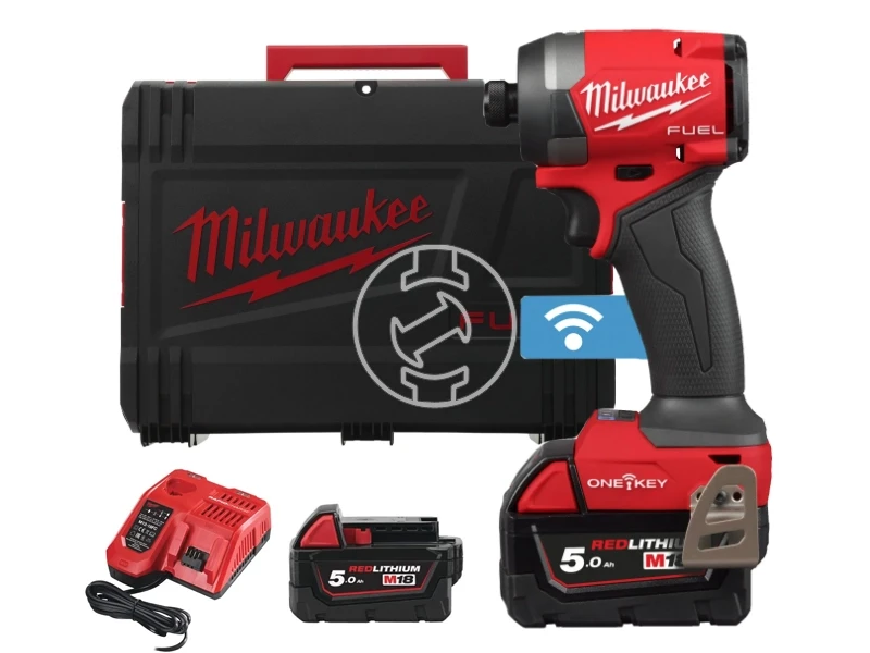 Milwaukee M18ONEID3-502X akkus ütvecsavarozó bitbefogással 18 V | 226 Nm | 1/4 bit | Szénkefementes | 2 x 5 Ah akku + töltõ | Heavy Duty kofferben