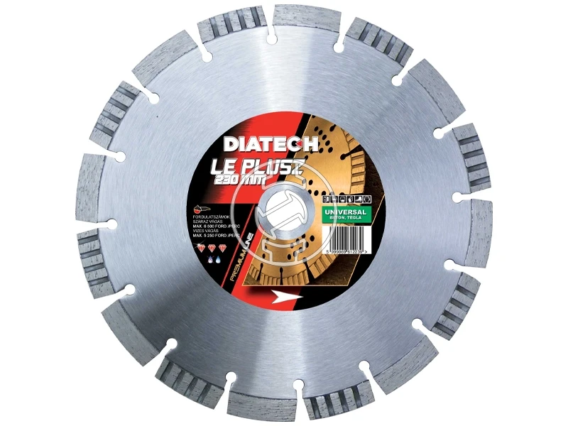 Diatech gyémánt vágótárcsa 250x25,4x10 mm