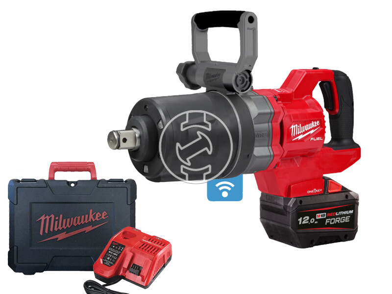 Milwaukee M18ONEFHIWF1DS-121C akkus ütvecsavarozó 18 V | 1180 Nm/1254 Nm/1966 Nm/2576 Nm | 1 inch | Szénkefementes | 1 x 12 Ah akku + töltő | Kofferben