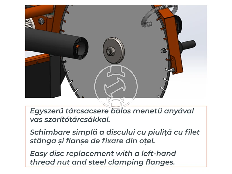 ZIVtec KTV 650 E elektromos asztali téglavágó gép 400 V | 5500 W | 500 mm | Vágási mélység 260 mm | Tárcsaátmérő 650 x 25,4 mm