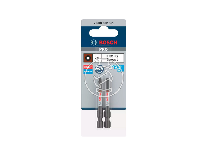 Bosch PRO Robertson torx behajtóbit R2, 55 mm, 2 db