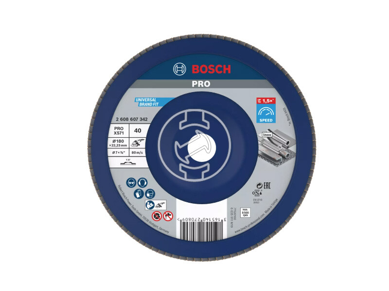 Bosch PRO X571 lamellás csiszolótárcsa 180 mm, G40