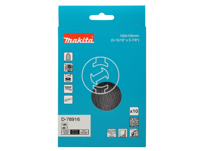 Makita tépőzáras delta csiszolóháló 100x150 mm A180
