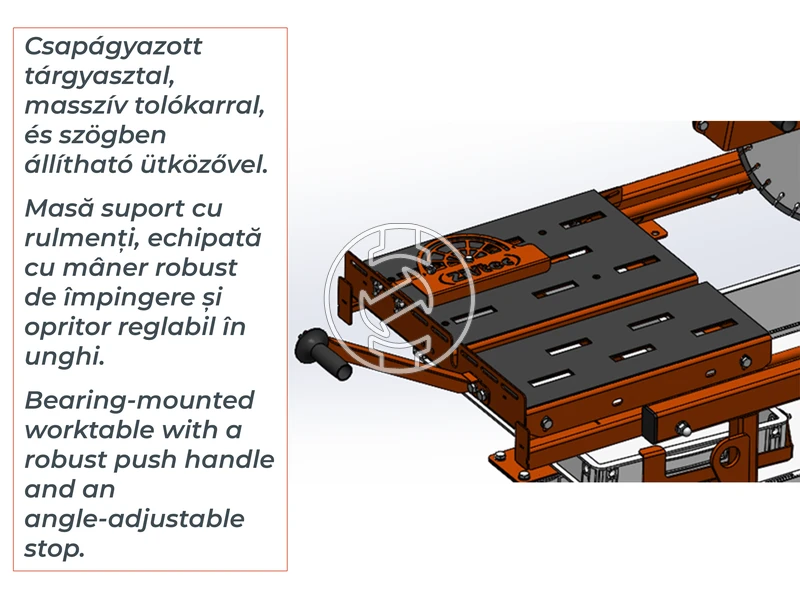 ZIVtec KTV 650 E elektromos asztali téglavágó gép 400 V | 5500 W | 500 mm | Vágási mélység 260 mm | Tárcsaátmérő 650 x 25,4 mm