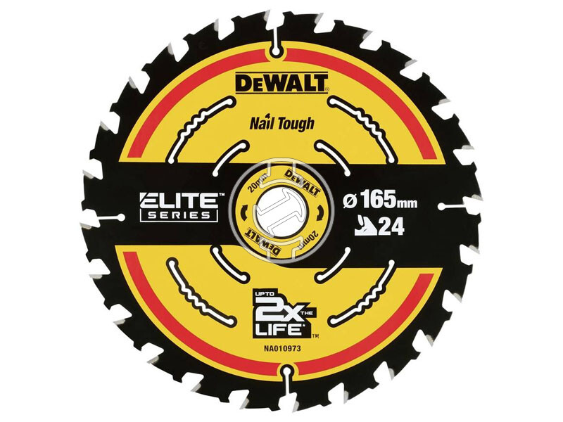 DeWalt ELITE körfűrészlap 165 mm × 20 mm 24 T
