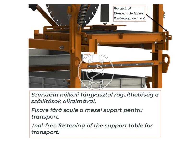 ZIVtec KTV 650 E elektromos asztali téglavágó gép 400 V | 5500 W | 500 mm | Vágási mélység 260 mm | Tárcsaátmérő 650 x 25,4 mm