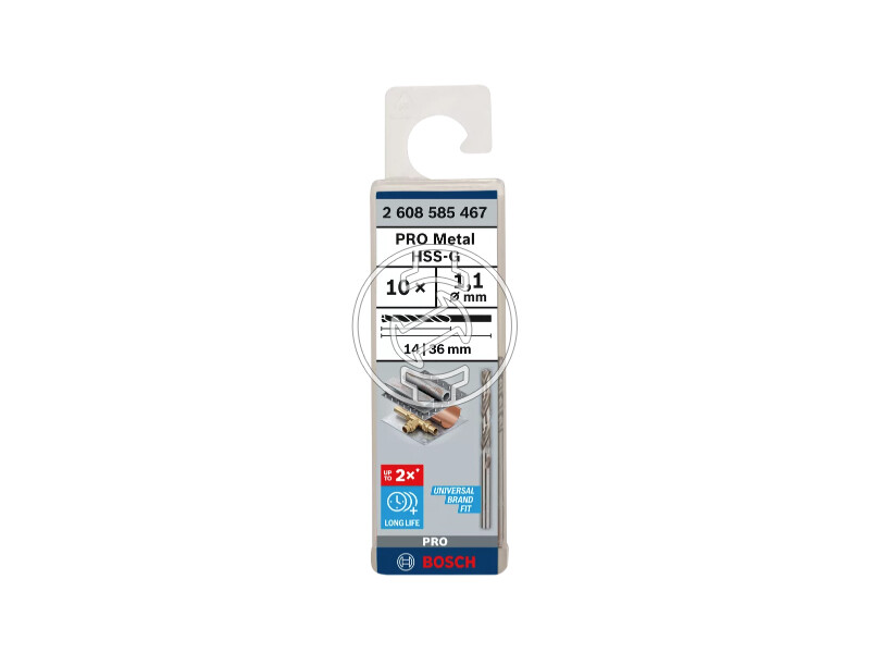 Bosch PRO Metal HSS-G hSS-G fémfúró 1,1 x 14 x 36 mm