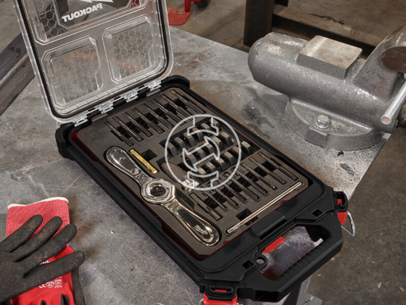 Milwaukee PACKOUT 38 részes menet-, metsző- fúrószár készlet