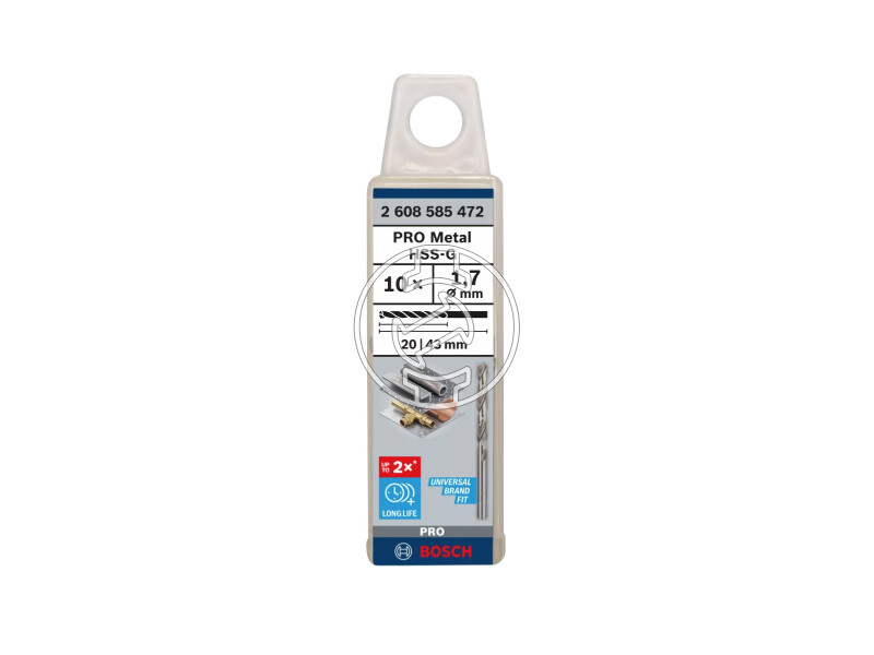 Bosch PRO Metal HSS-G hSS-G fémfúró 1,7 x 20 x 43 mm