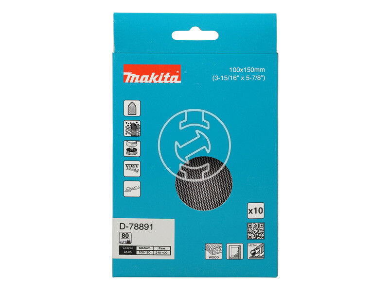 Makita tépőzáras delta csiszolóháló 100x150 mm A80