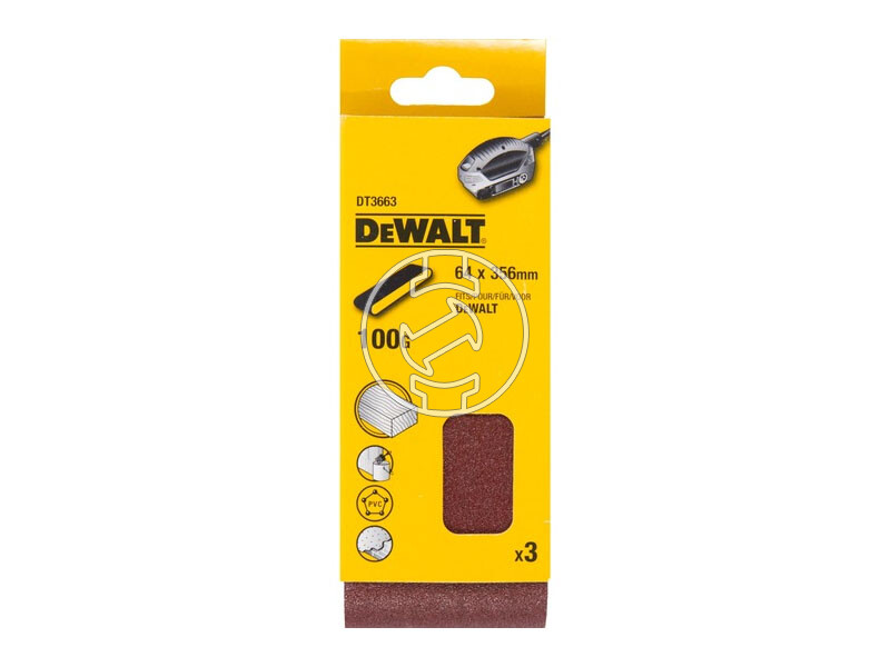 DeWalt végtelenített csiszolószalag 64x356mm, 100G 3 db
