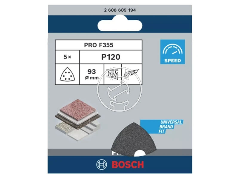 Bosch PRO F355 multicsiszolólap 93 mm, G120