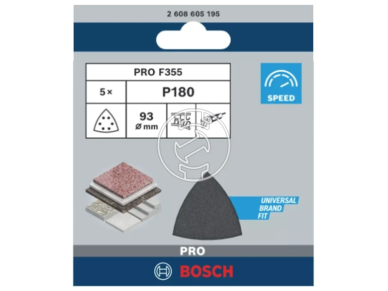 Bosch PRO F355 multicsiszolólap 93 mm, G180
