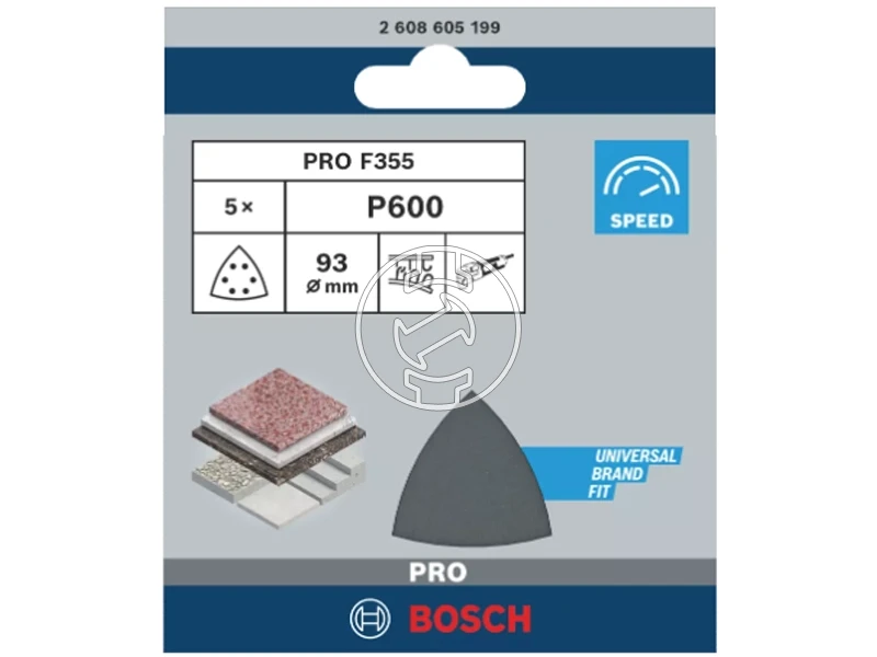 Bosch PRO F355 multicsiszolólap 93 mm, G600