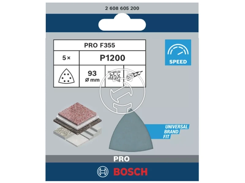 Bosch PRO F355 multicsiszolólap 93 mm, G1200