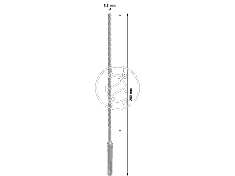 Bosch PRO SDS plus-5X sDS-Plus négyélű fúrószár 5,5 x 200 x 260 mm