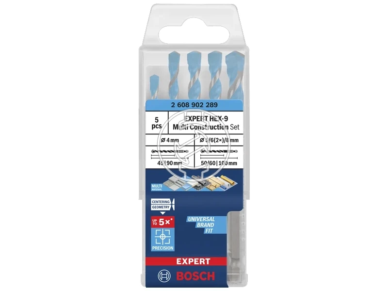 Bosch EXPERT HEX-9 többfunkciós fúrószár készlet 4/5/6/6/8mm 5 részes