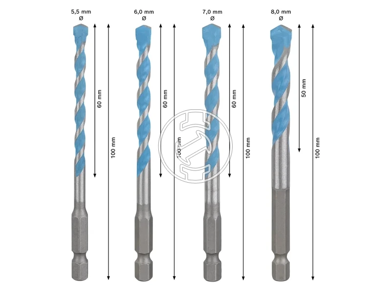 Bosch EXPERT HEX-9 többfunkciós fúrószár készlet 4/5/6/6/8mm 5 részes