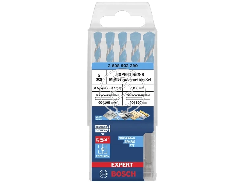 Bosch EXPERT HEX-9 többfunkciós fúrószár készlet 5.5/6/6/7/8mm 5részes