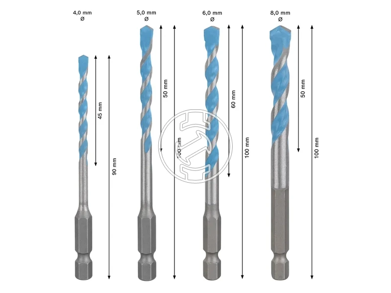 Bosch EXPERT HEX-9 többfunkciós fúrószár készlet 4/5/6/8 mm 4 részes
