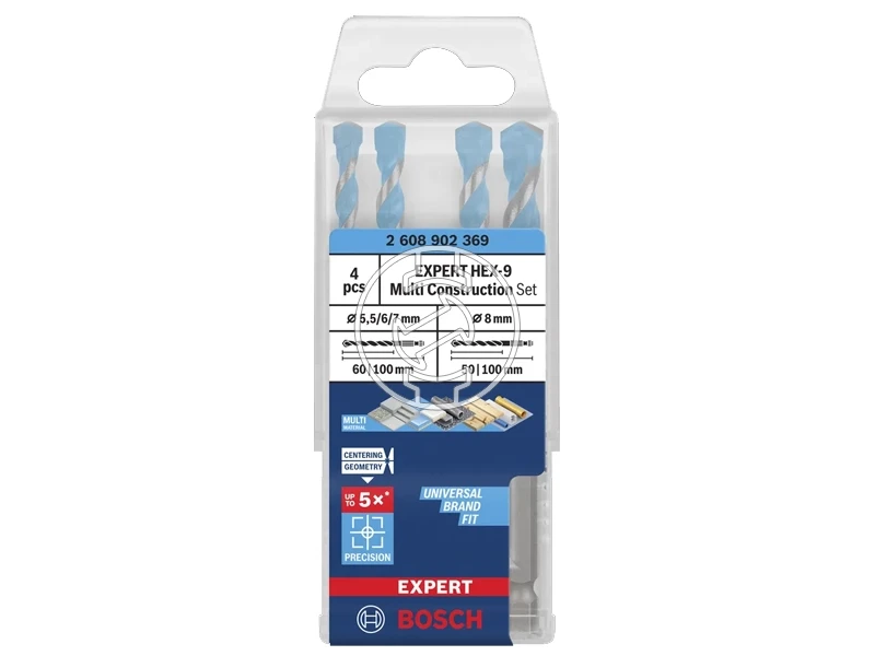 Bosch EXPERT HEX-9 többfunkciós fúrószár készlet 5.5/6/7 /8 mm 4 részes