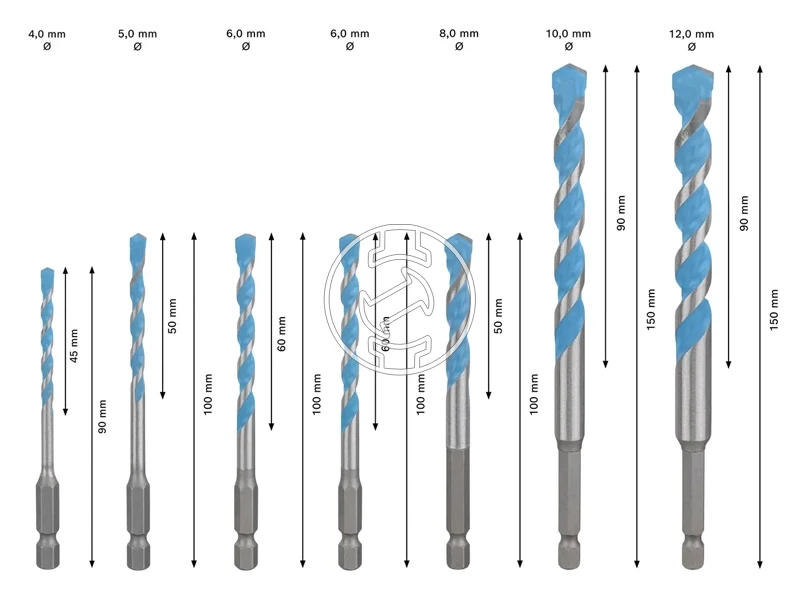 Bosch EXPERT HEX-9 többfunkciós fúrószár készlet 4-12 mm 7részes