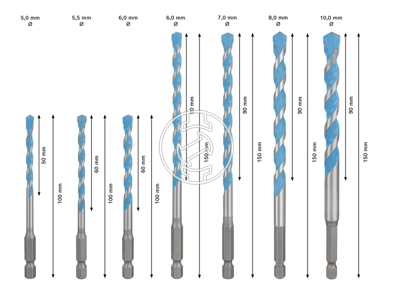 Bosch EXPERT HEX-9 többfunkciós fúrószár készlet 5-10 mm 7részes