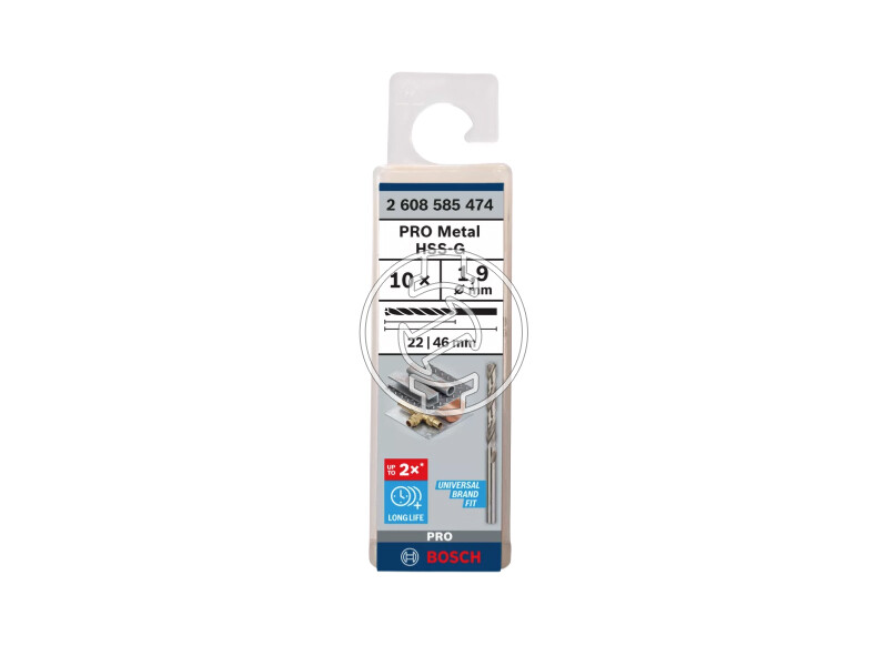 Bosch PRO Metal HSS-G hSS-G fémfúró 1,9 x 22 x 46 mm
