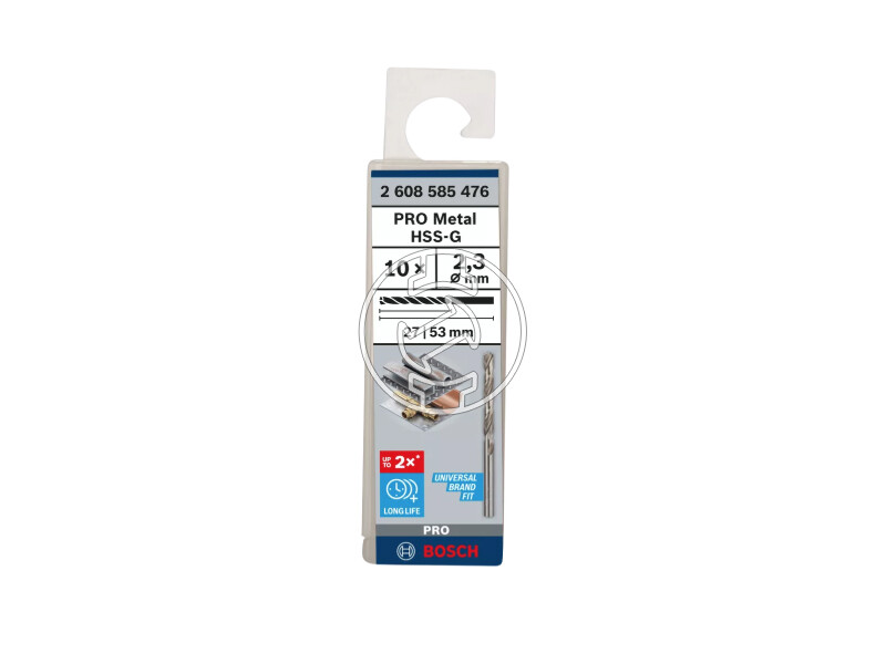 Bosch PRO Metal HSS-G hSS-G fémfúró 2,3 x 27 x 53 mm