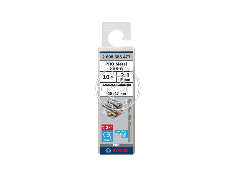 Bosch PRO Metal HSS-G hSS-G fémfúró 2,4 x 30 x 57 mm