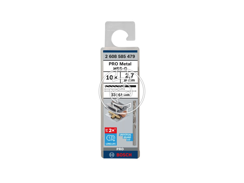Bosch PRO Metal HSS-G hSS-G fémfúró 2,7 x 33 x 61 mm