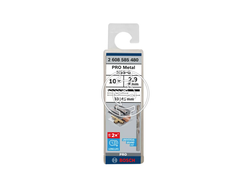 Bosch PRO Metal HSS-G hSS-G fémfúró 2,9 x 33 x 61 mm
