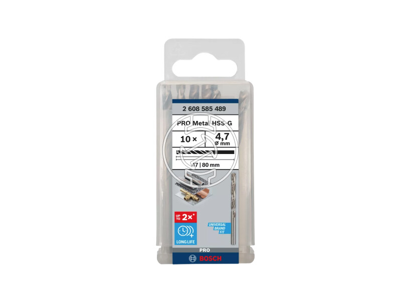 Bosch PRO Metal HSS-G hSS-G fémfúró 4,7 x 47 x 80 mm