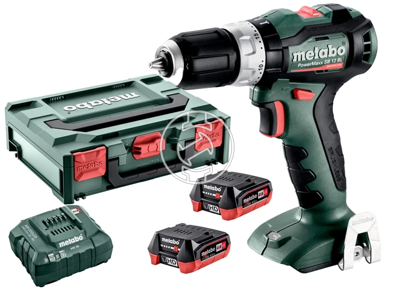 Metabo PowerMaxx SB 12 BL akkus ütvefúró-csavarozó 2*4Ah LIHD+ ASC55+ MB