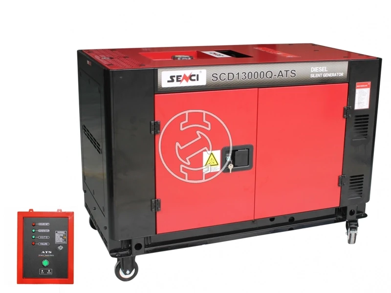 Senci SCD13000Q-ATS dízelmotoros egyfázisú aggregátor